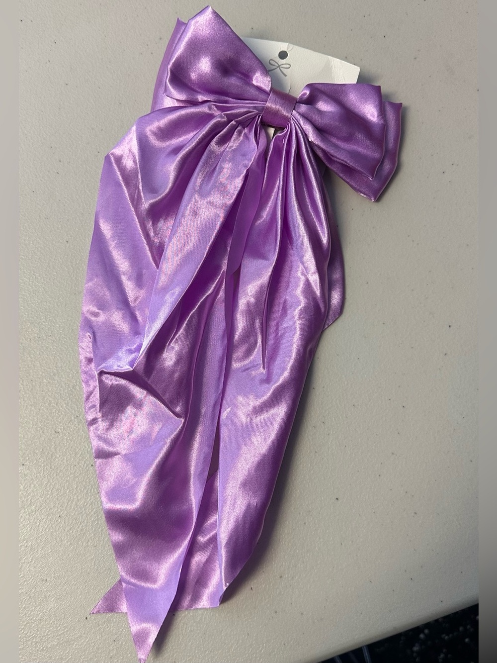Satin Lavender Purple Bow Hair Scarf